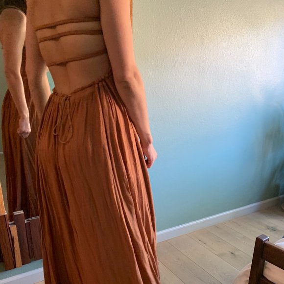 Free People Burnt orange dress extratropical - Picture 2 of 4